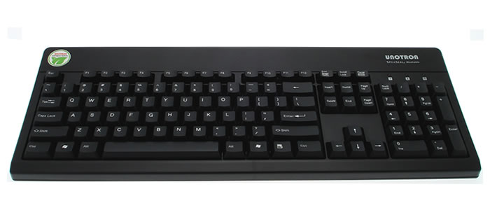 UnoTron Vaskbart SpillSeal® DANSK Keyboard (S6000K-B) Sort- Click to close