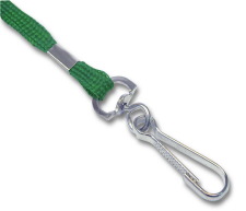 Lanyard 10 mm med metal svirvel og break-away Grn