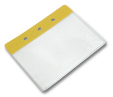 Vandret med farvet bagside (til 2 kort) 57x89mm Gul