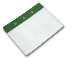 Vandret med farvet bagside (til 2 kort) 57x89mm Grn