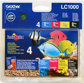 LC1000 V Brother 4-Farver Sampak