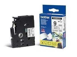 Brother TZeFX 9mm sort p hvid FLEX