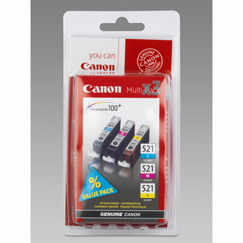 Canon 2934B007 CLI-521 Cyan - Magenta - Yellow blktank