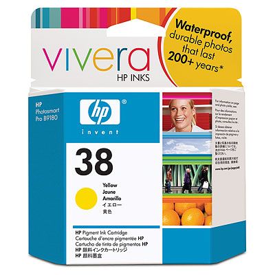 C9417A HP nr. 38 B8850/B9180 Gul/Yellow Pikment Blk