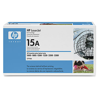 C7115A HP LaserJet 1000W/ 1005W/ 1200/ 3300 toner Sort Black