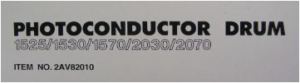 2AV82010 Kyocera KM 1525 2030 Black Drum Unit