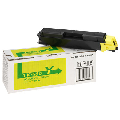 1T02KTANL0 Kyocera FS C5150 TK580 Toner Yellow Gul