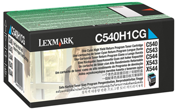 0C540H1CG Lexmark C540/C543/C544 Toner Bl Cyan (Prebate) HC