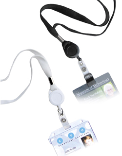 Lanyard 15 mm med YO-YO og break-away Sort