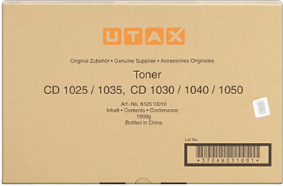 612510010 UTAX CD1025 Toner Black Sort