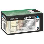0C544X1CG Lexmark C544 Toner Bl Cyan (Prebate) Ekstra HC