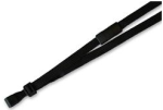 Lanyard 10 mm med Nikkelfri svirvel og break-away Sort