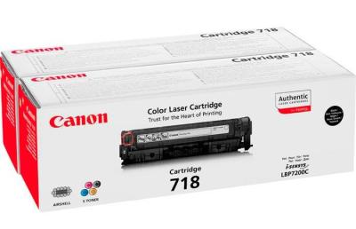 2662B005 Canon LBP 7200 718BK Sort Toner Black DUO