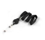 Lanyard 16 mm med YoYo, Strop og Break-away Sort