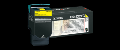 C544X2YG Lexmark C544 Toner Gul Yellow Ekstra HC