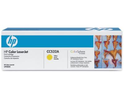 CC532A HP Color LaserJet CP2025/CM2320 Gul toner