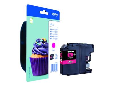 LC123M Brother DCP J 4110 Blk Rd Magenta