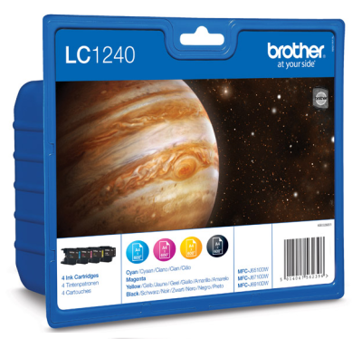 LC1240 Brother DCP J525/MFC J430 Blk 4 Farver Sampak