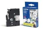 Brother TZeFX 12mm sort p hvid FLEX
