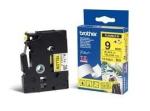 Brother TZeFX 9mm sort p gul FLEX