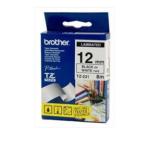 Brother TZe 12mm sort p hvid Standard
