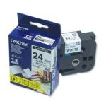 Brother TZe 24mm sort p hvid Standard